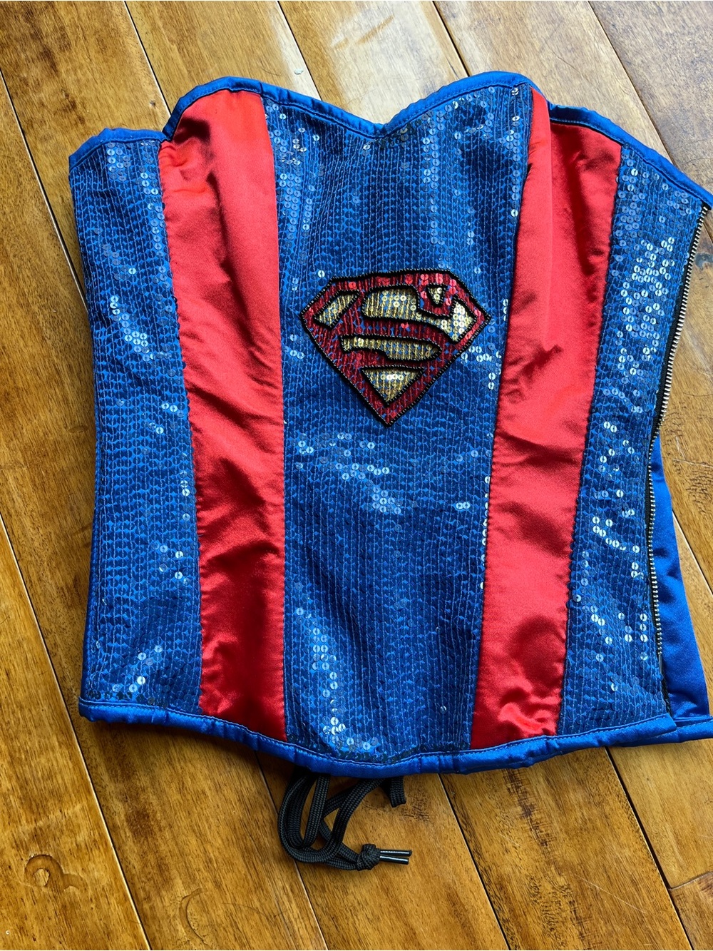 NWT gorgeous sequin SuperGirl corset size M